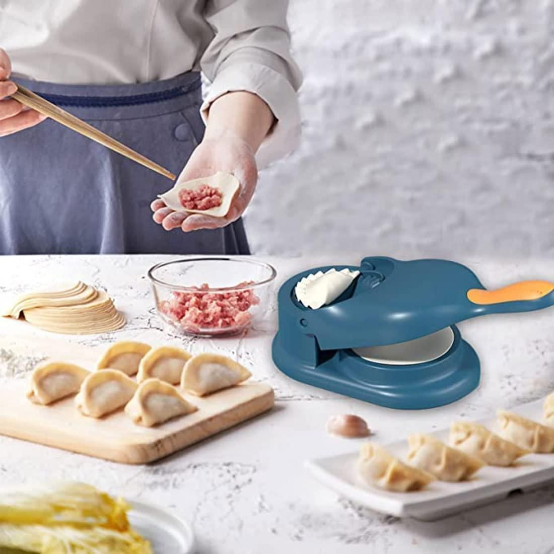 2 in 1 Dumpling Momos maker Kitchen Accessories Multi Uses Dumpling Baking Pastry Maker (Assorted Color)
